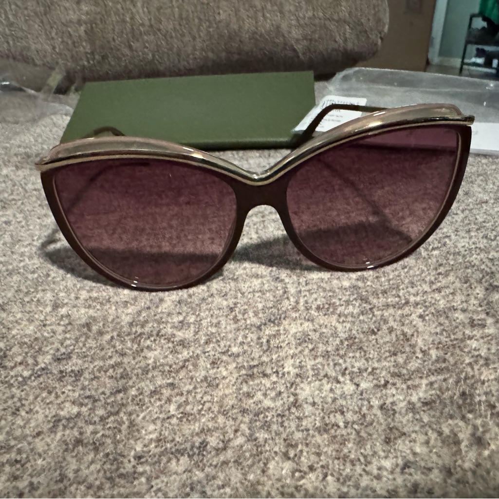 Longchamp Marble Rose Sunglasses Modern Wayfarer Style